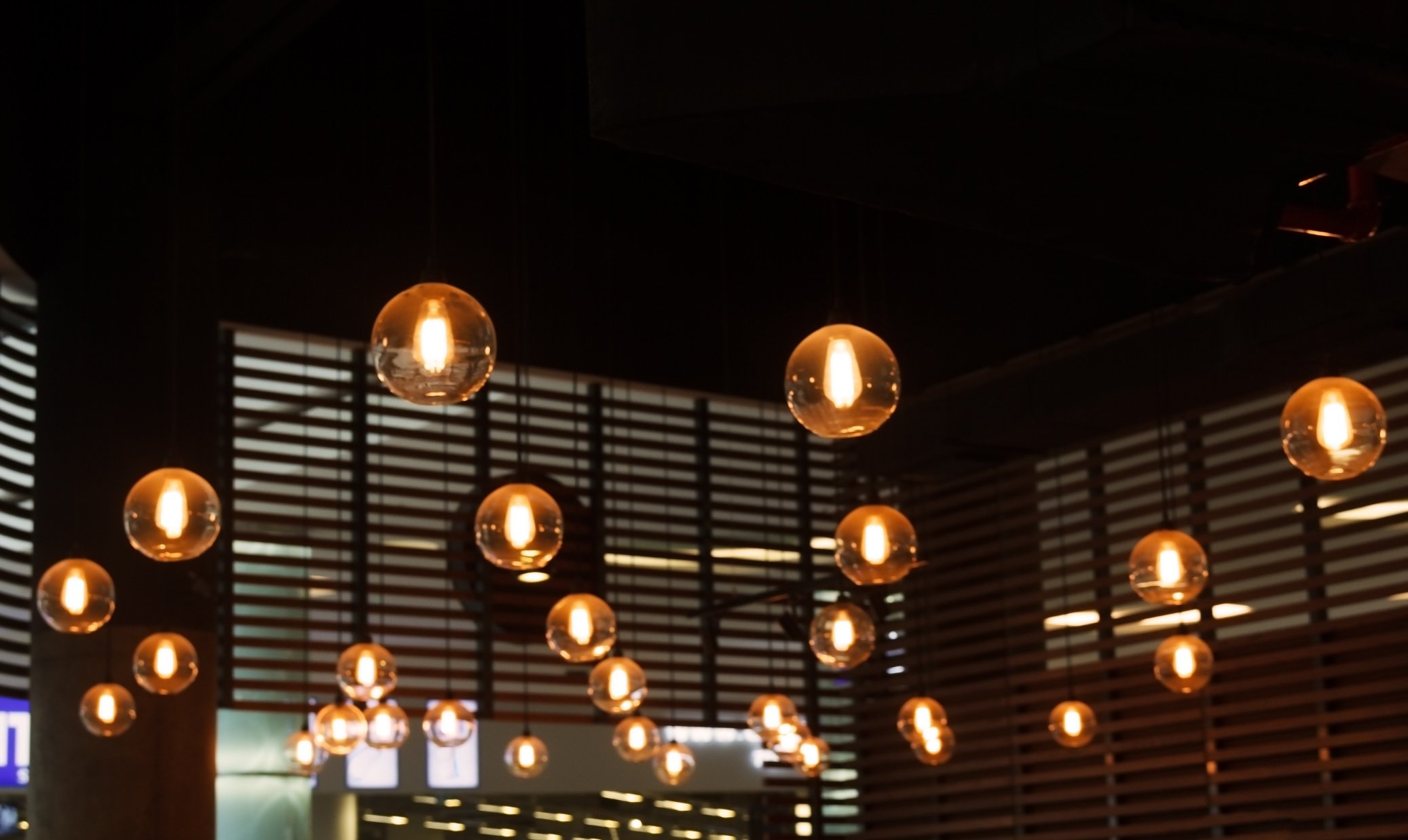 Lamps in coffee-house